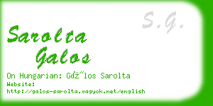 sarolta galos business card